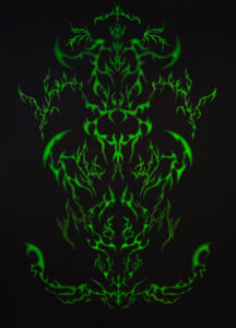 Adoratio, akryl na płótnie, 250x180cm, 2023