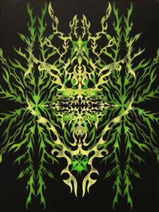 Iluminacje, akryl na płótnie 60x45, 2023