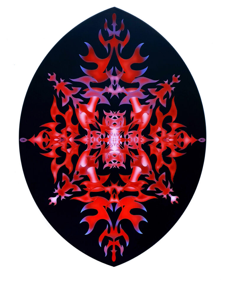 Mandorla, akryl na płótnie, 100x70cm, 2022