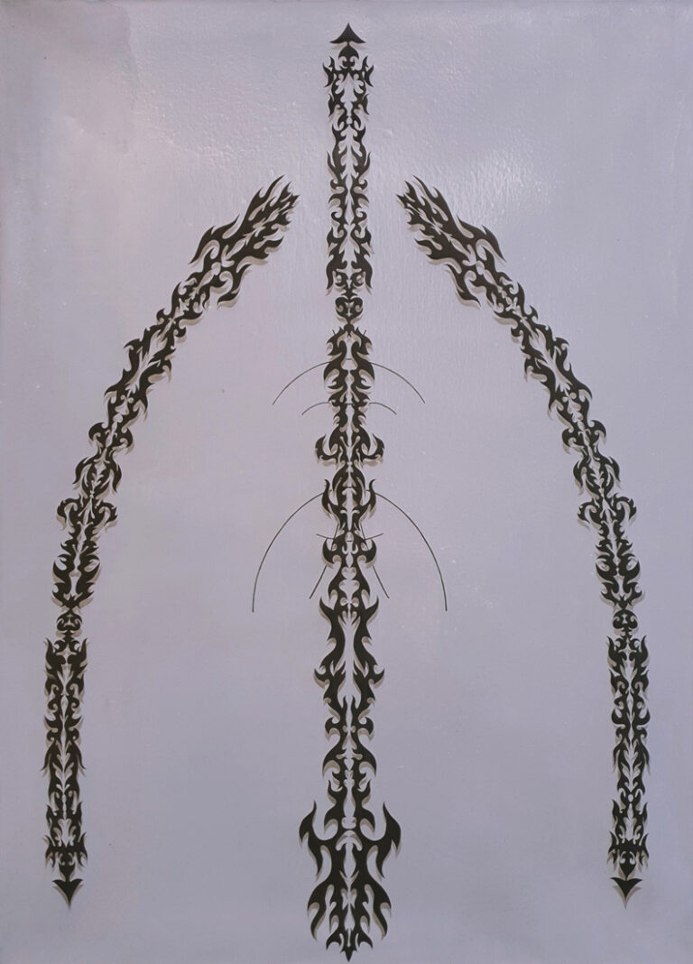 Portyk, akryl na płótnie, 2022