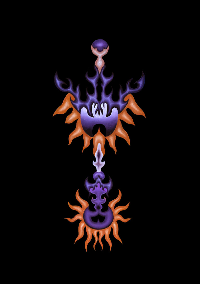 Totem, akryl i olej na płótnie, 2022