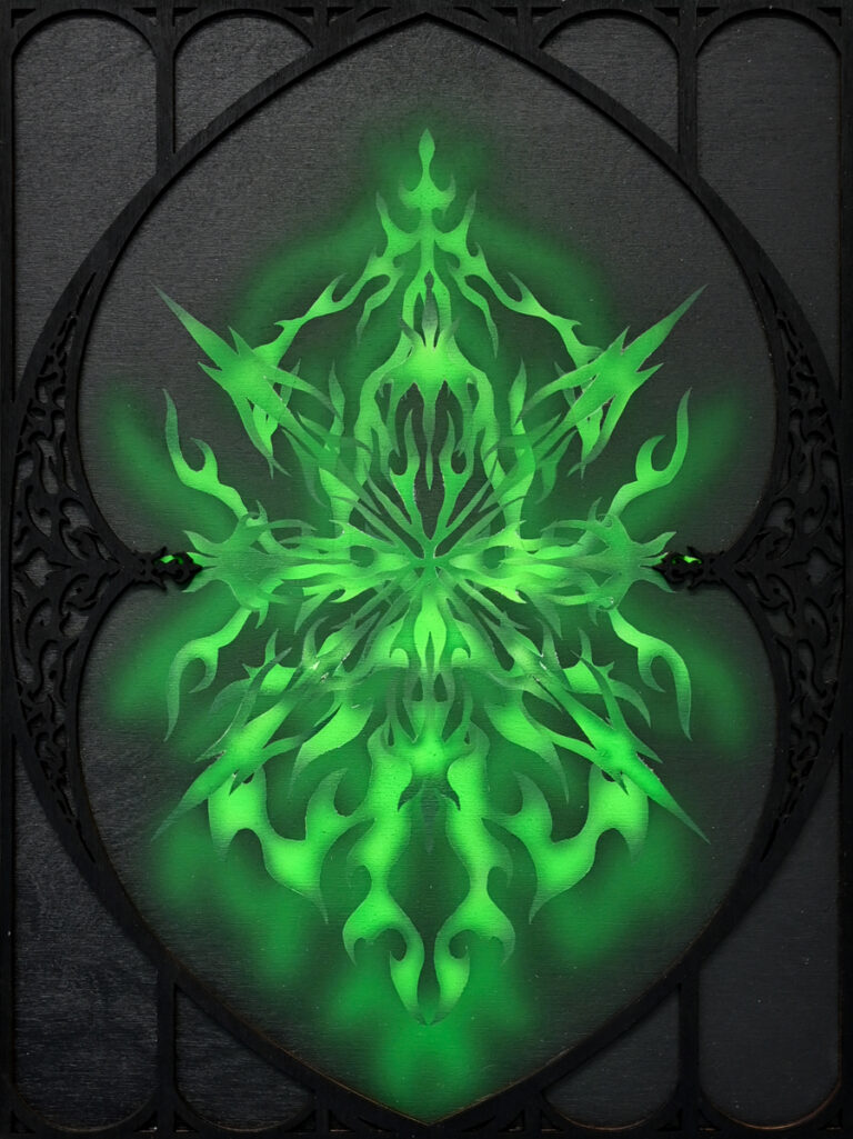 Iconodulia I, akryl na desce, 40x30cm, 2023