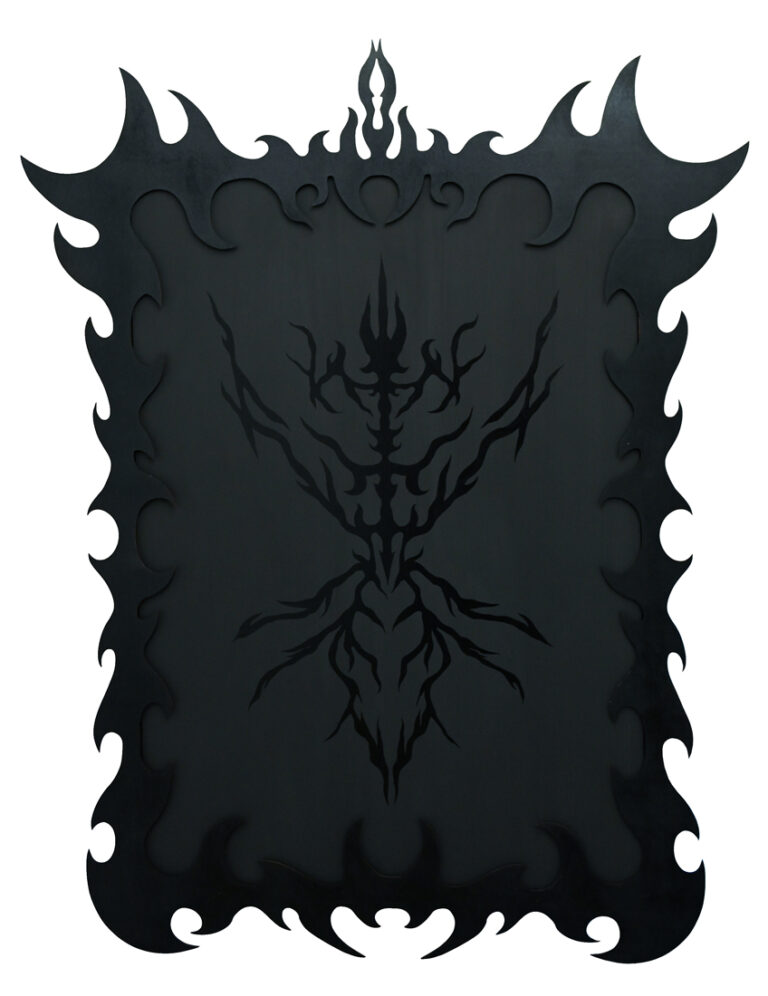 Totem I, akryl na płótnie i drewno, 2022