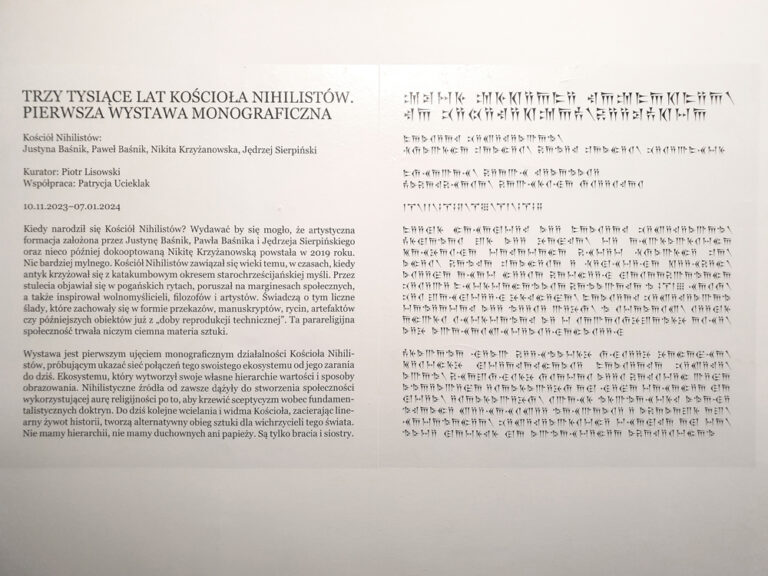 Trzy tysiące lat Kościoła Nihilistów. Pierwsza wystawa monograficzna