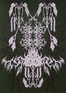 Betula pendula (I) (Brzoza brodawkowata) z cyklu Solastalgia, akryl na płótnie, 250x180cm, 2024